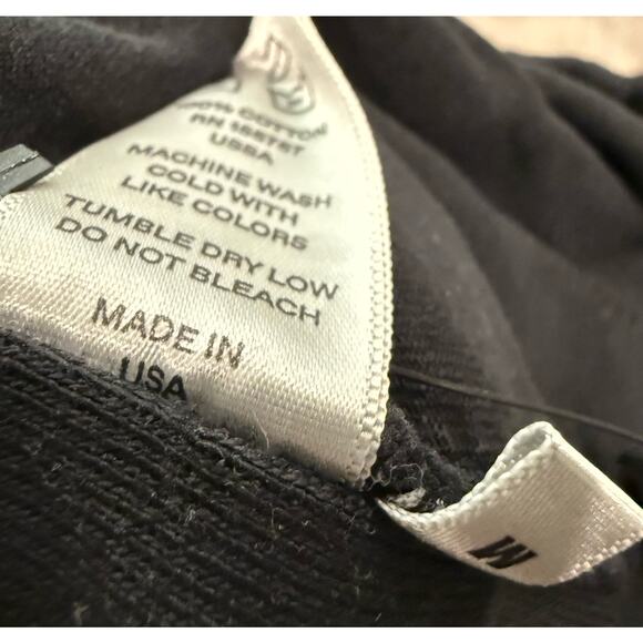 Madhappy Black Sweatpants Medium Made in USA Vertical Leg Print Logo - Picture 5 of 5